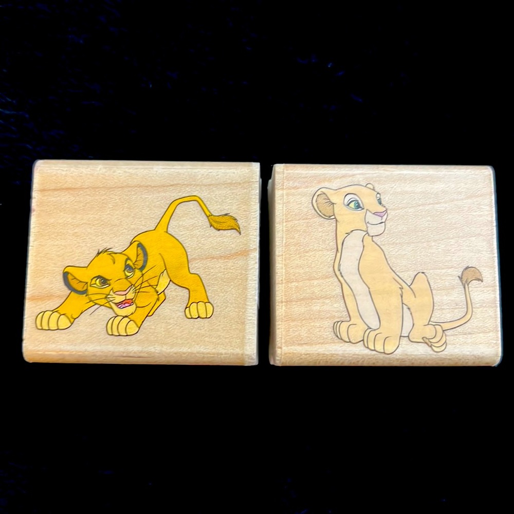 Pair of Disney’s Lion King rubber stamps